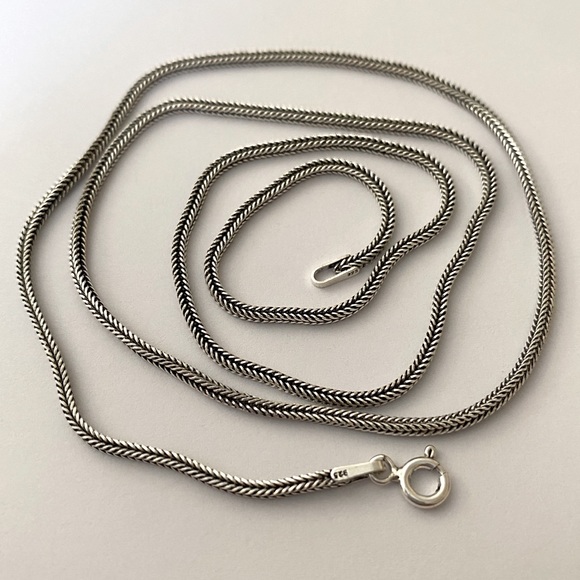 925 Silver 23.5” 2mm necklace thick chain unisex - Picture 4 of 5
